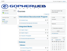 Tablet Screenshot of moodle.gopherweb.org